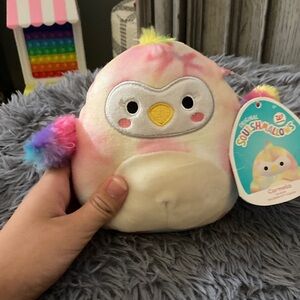 Tag slightly bent Squishmallows penguin Pink and Cream Plush Toy
